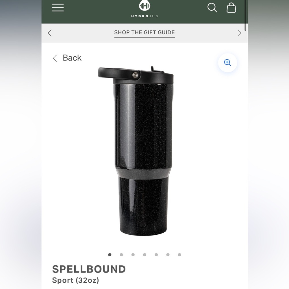 HydroJug Spellbound Sport Tumbler - Black Sparkle